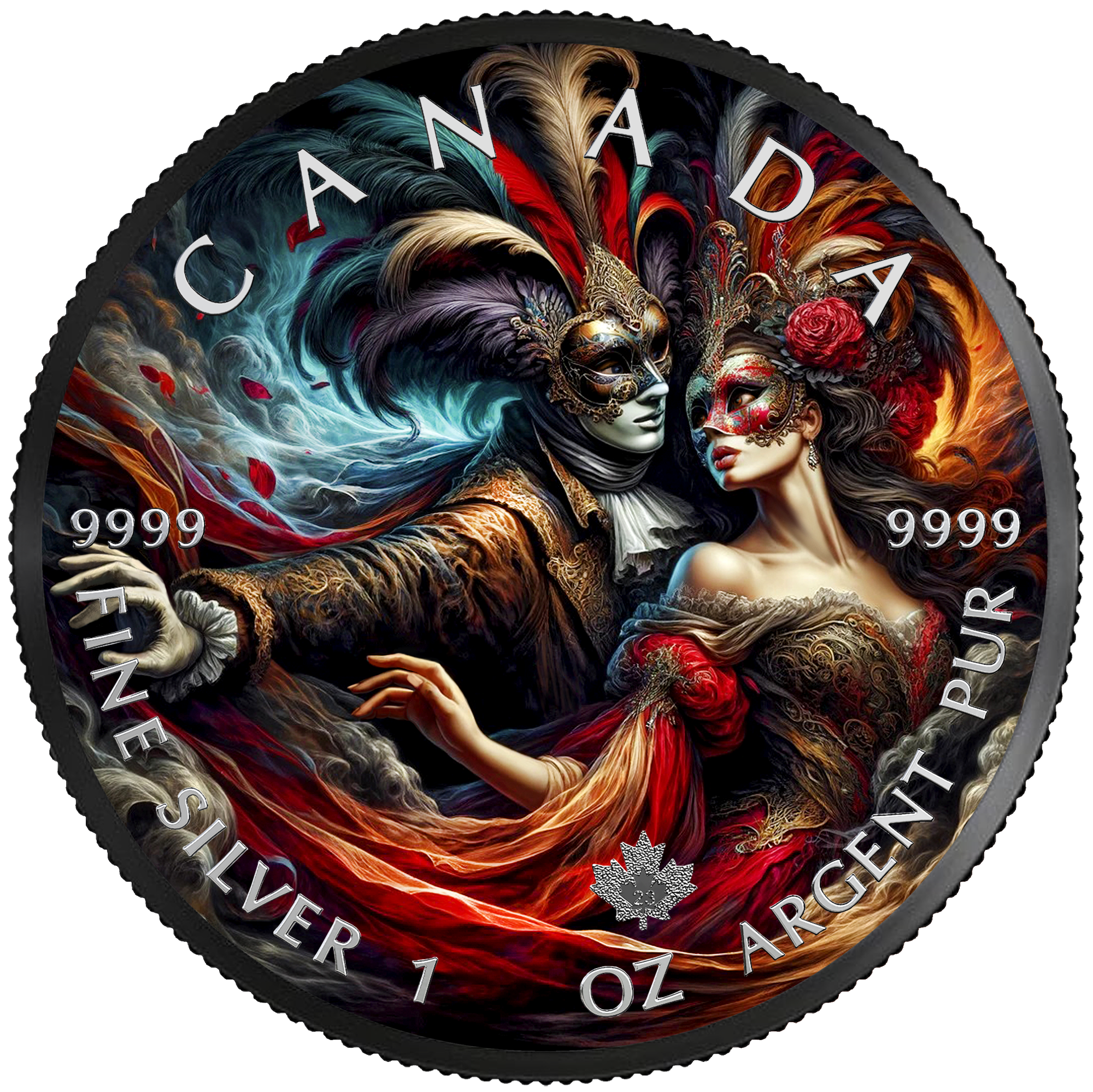 Canada - 2024 - 5 Dollars - Carnival / Color Maple Leaf