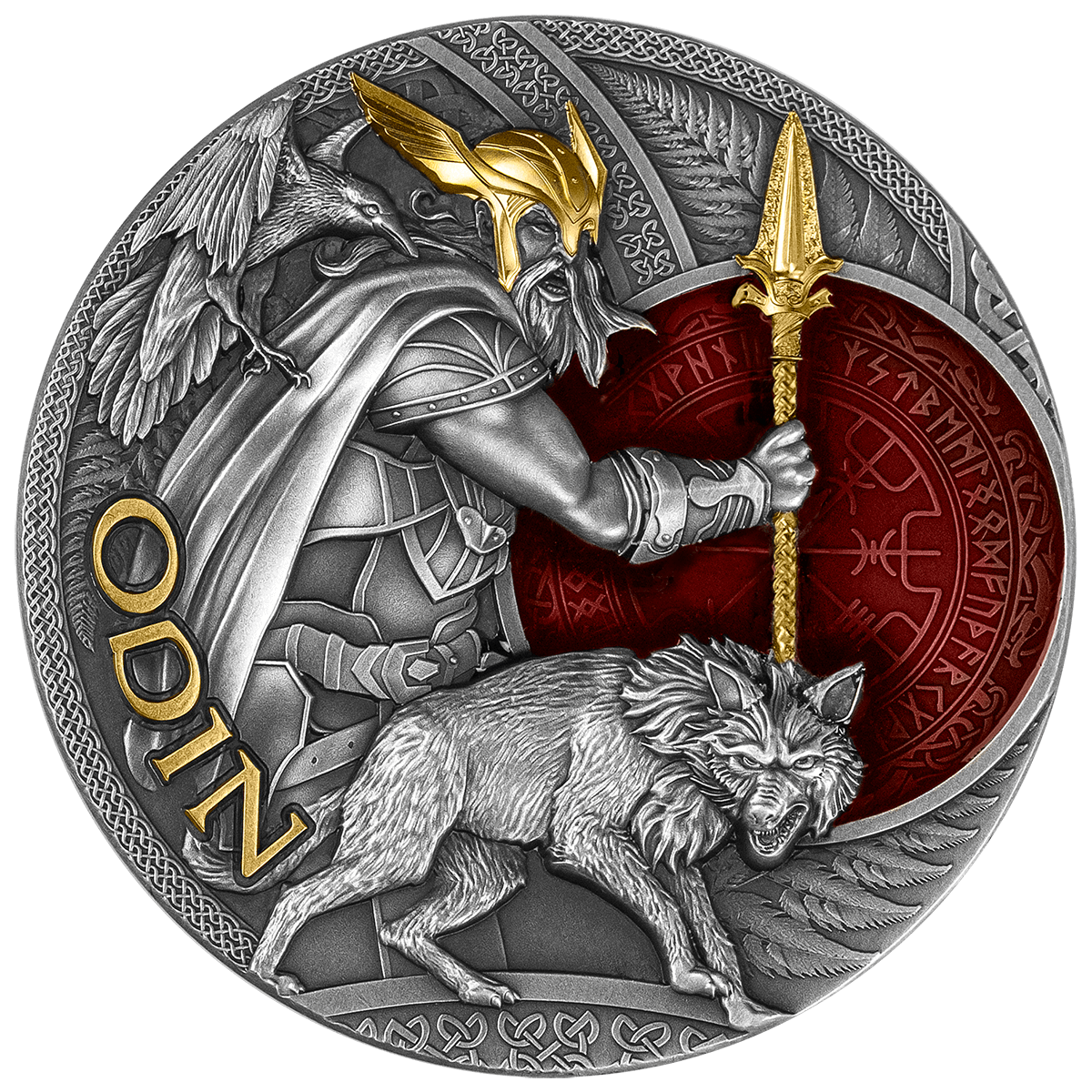 Niue - 2023 - 5 Dollars - Odin Lord of Valhalla