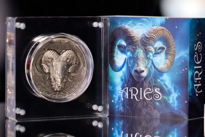 Niue - 2024 - 12 Dollars - Aries Zodiac Sign (glow in the dark)