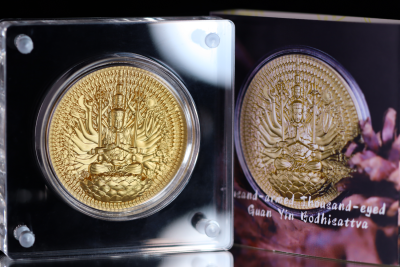 Gabon - 2025 - 2000 Francs - Thousand Hand & Eyed Buddha Guan Yin (gilded)