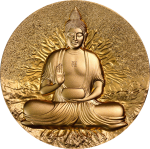 Gabon - 2025 - 2000 Francs - Creator of Buddhism: The Buddha (gilded)