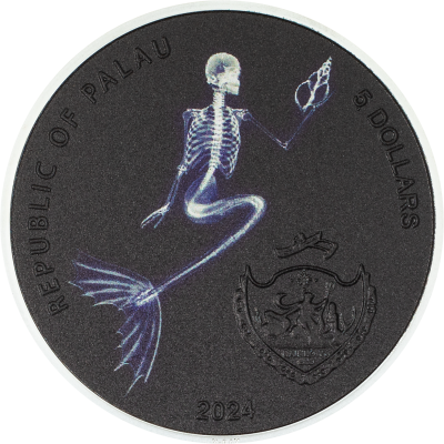 Cook Islands - 2024 - 5 Dollars - X-Ray The Last Mermaid
