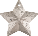 Cook Islands - 2024 - 5 Dollars - Holiday Ornament Starry Sky Silver