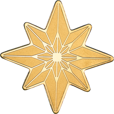 Palau - 2024 - 1 Dollar - Golden Star SMALL GOLD