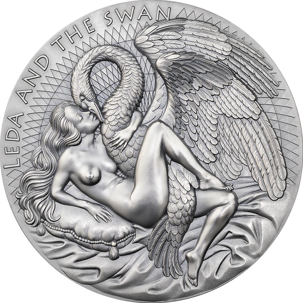 Cameroon - 2024 - 10000 Francs - Leda and the Swan 1 kilo version (Celestial Beauty series)