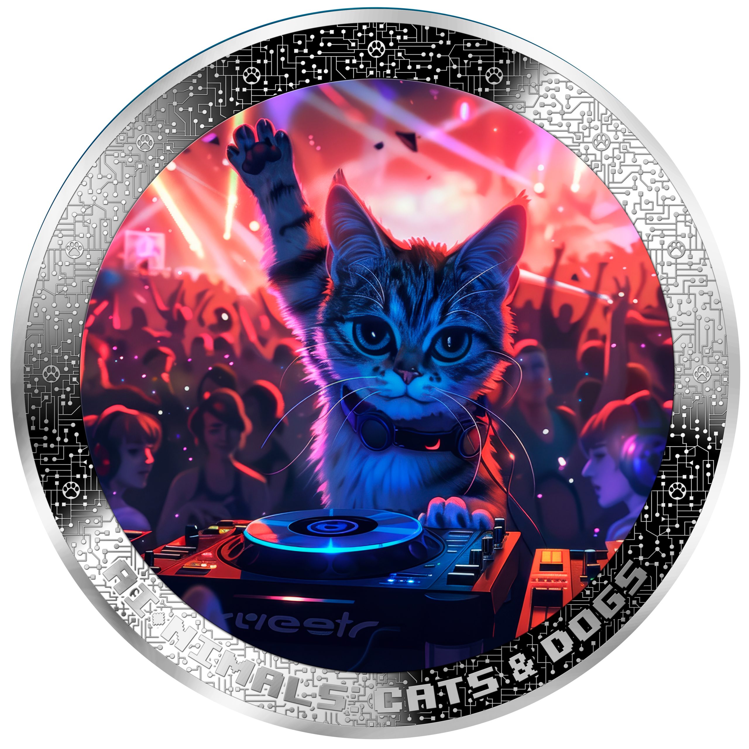 Cameroon - 2025 - 1000 Francs - DJ Cat AI•NIMALS