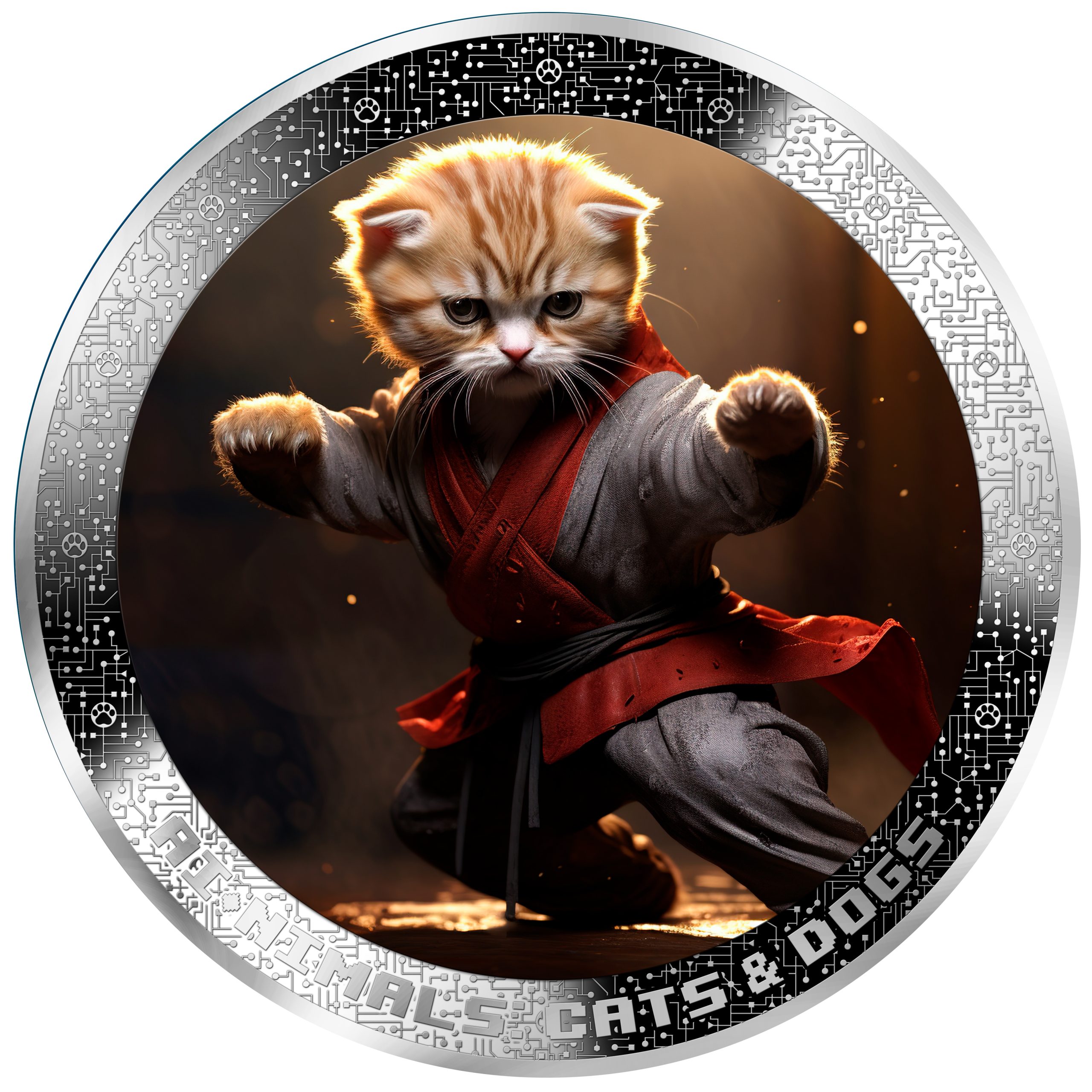 Cameroon - 2025 - 1000 Francs - Kung Fu Cat AI•NIMALS