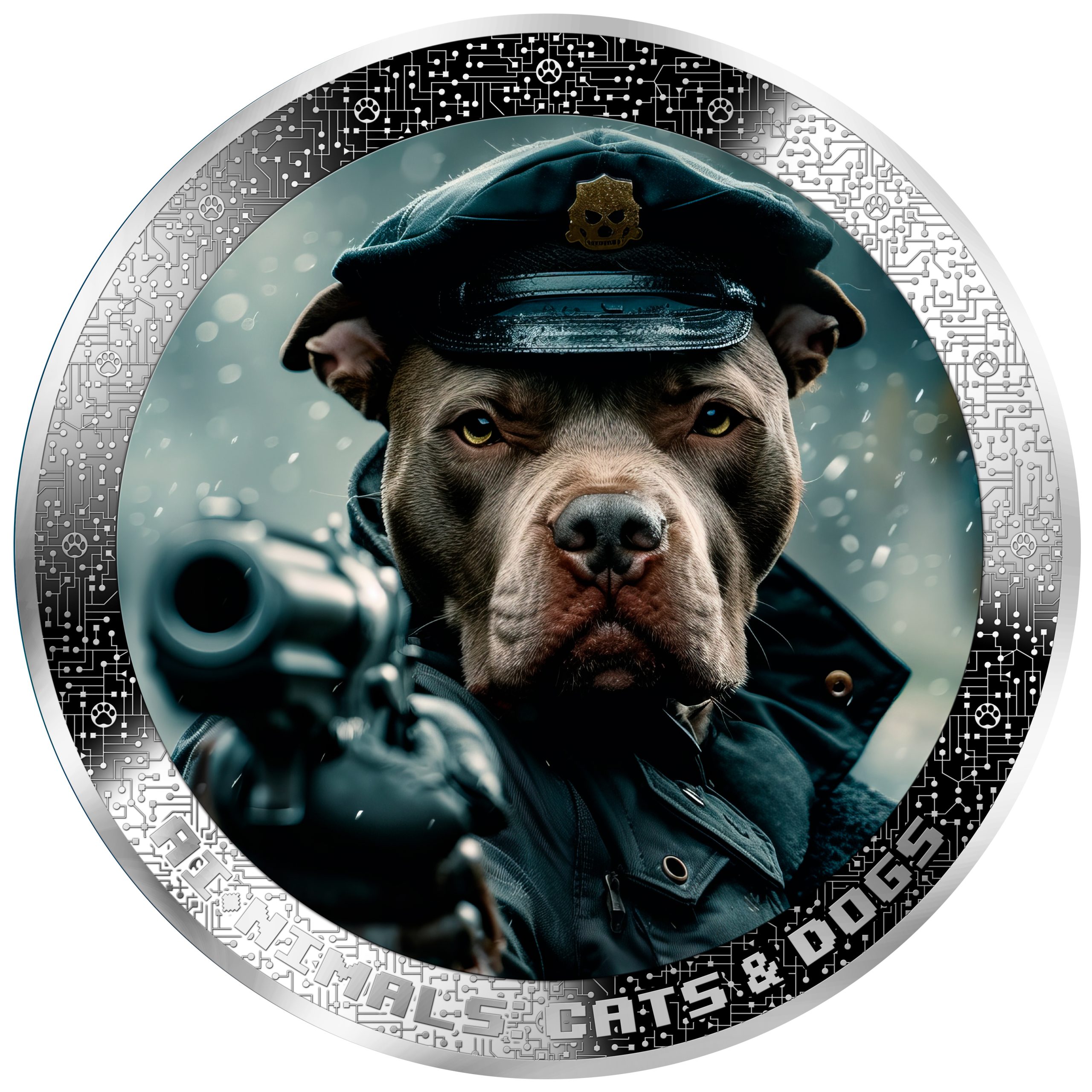 Cameroon - 2025 - 1000 Francs - Police Dog AI•NIMALS
