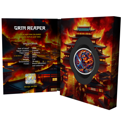 Canada - 2024 - 5 Dollars - Grim Reaper Samurai / Color Maple Leaf