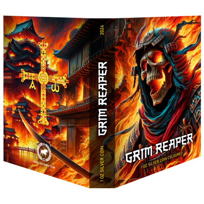 Canada - 2024 - 5 Dollars - Grim Reaper Samurai / Color Maple Leaf