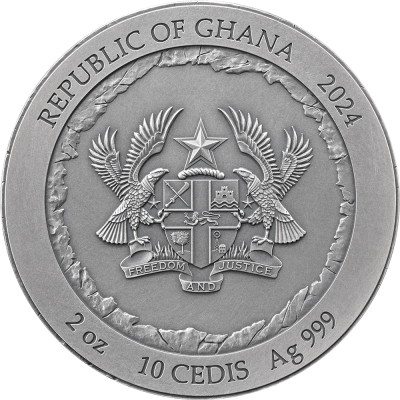 Ghana - 2024 - 10 Cedis - Mount Rushmore Rock Cut Monuments
