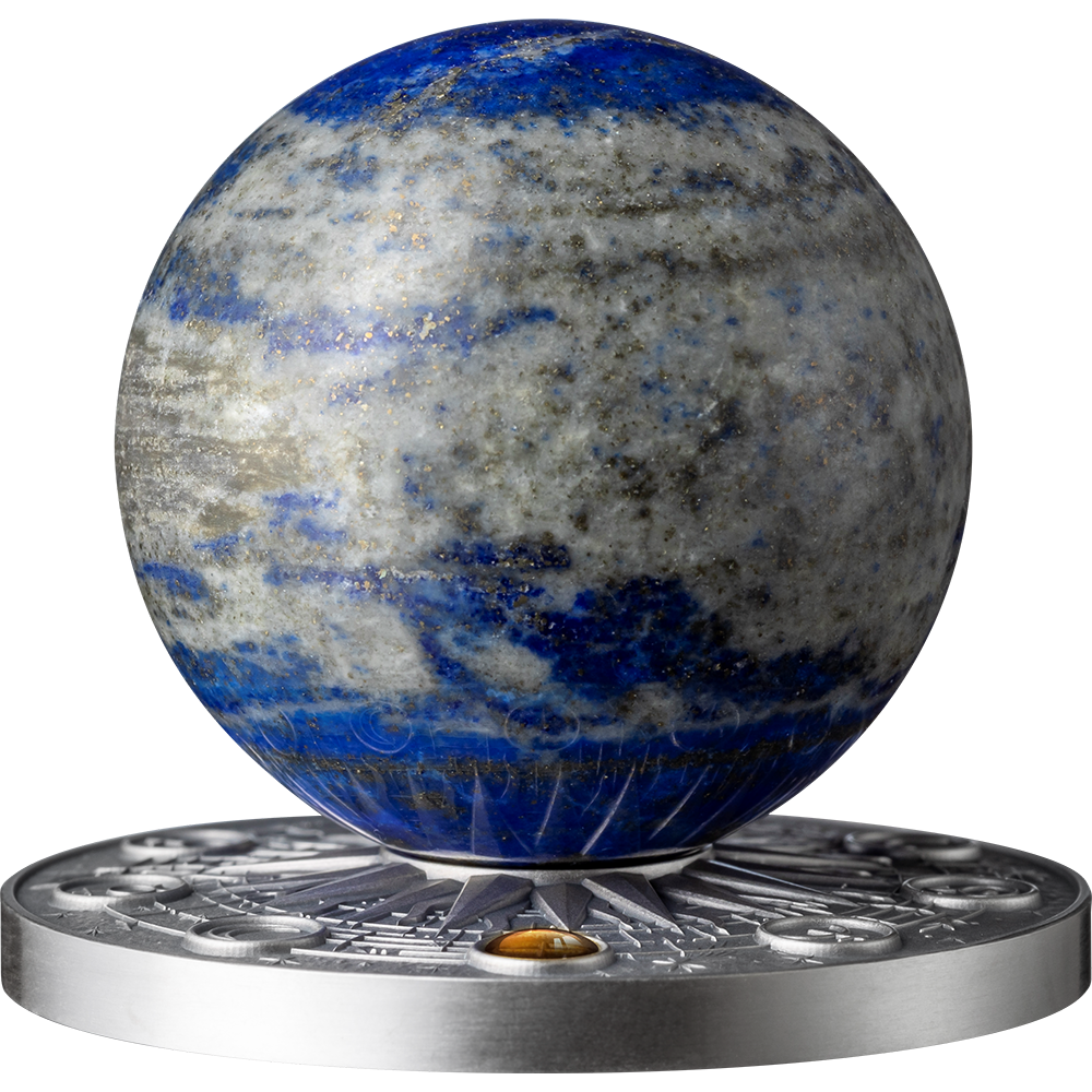 Ghana - 2024 - 10 Cedis - Earth Solar System with Natural Crystal Sphere