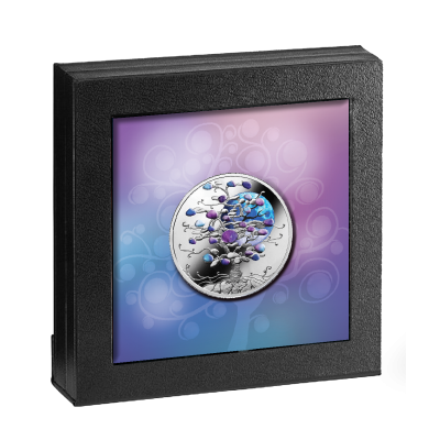 Niue - 2024 - 1 Dollar - Moon Tree of Luck (Purple Blue with amethyst)