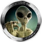 Cameroon - 2025 - 1000 Francs - UFO & Aliens ALIEN PORTRAIT 1oz silver