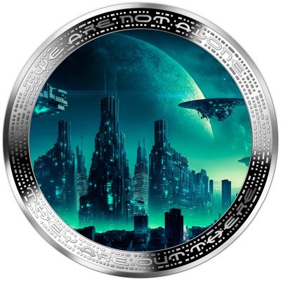 Cameroon - 2025 - 1000 Francs - UFO & Aliens ALIEN WORLD & UFO 1oz silver