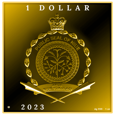 Niue - 2023 - 1 Dollars - Wheatfield with Crows / Van Gogh series