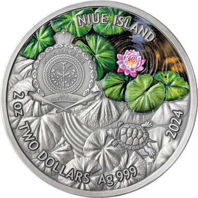 Niue - 2024 - 2 Dollars - Red-Eared Turtle (Lifelong Journey series)