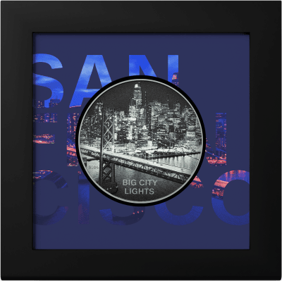 Cook Islands - 2024 - 5 Dollars - San Francisco Big City Lights Silver