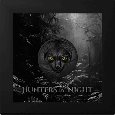 Palau - 2024 - 10 Dollars - Ocelot Hunters by Night 2oz silver