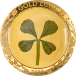 Palau - 2025 - 1 Dollar - Four Leaf Clover in Gold