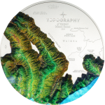 Cook Islands - 2024 - 25 Dollars - Hawaii Topography