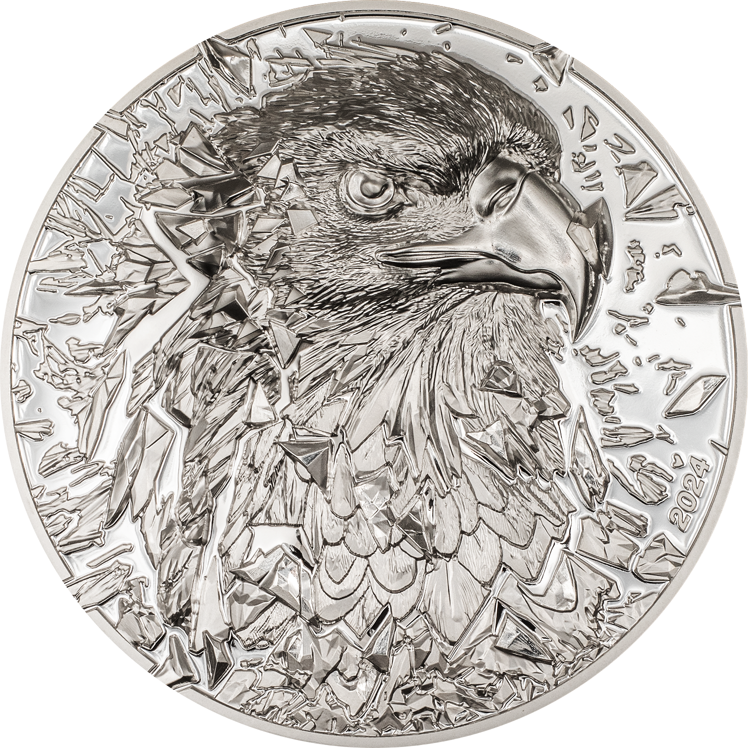 Cook Islands - 2024 - 20 Dollars - Silver Burst 4.0 Bald Eagle 3oz silver