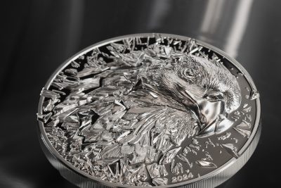 Cook Islands - 2024 - 20 Dollars - Silver Burst 4.0 Bald Eagle 3oz silver