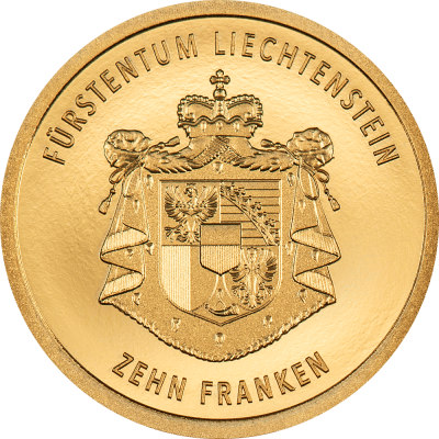 Liechtenstein - 2014 - 10 Franken - 100 Year Swiss Franc Liechtenstein SMALL GOLD