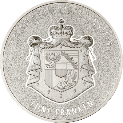 Liechtenstein - 2014 - 5 Franken - 100 Year Swiss Franc Liechtenstein 1oz silver