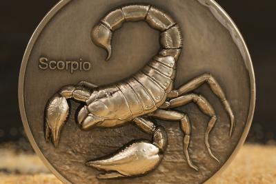 Niue - 2024 - 12 Dollars - Scorpio Zodiac Sign (glow in the dark) 5oz silver