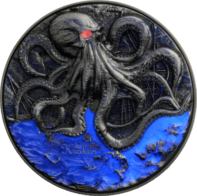 Cameroon - 2025 - 2000 Francs – Kraken Bi-Metal 2oz silver