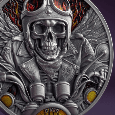 Ghana - 2024 - 10 Cedis – Biker Memento Mori