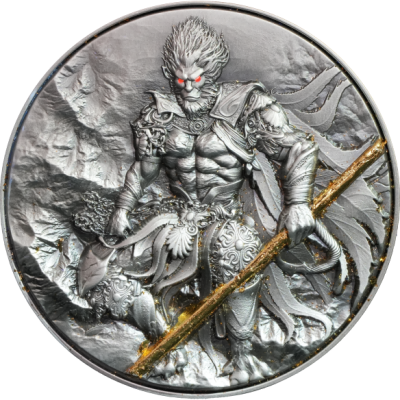 Cameroon - 2024 - 2000 Francs – Monkey King Wukong Bi-Metal 2oz silver