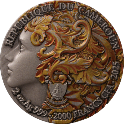 Cameroon - 2025 - 2000 Francs - God Frigg Norse Blessing 2oz silver