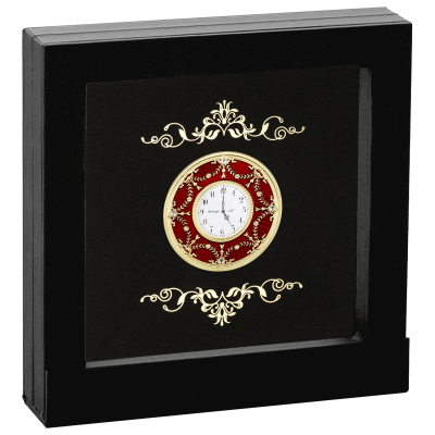 Niue - 2024 - 1 Dollars - Red Table Clock (Timeless art of Faberge)