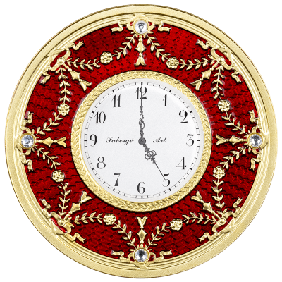 Niue - 2024 - 1 Dollars - Red Table Clock (Timeless art of Faberge)