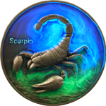 Niue - 2024 - 12 Dollars - Scorpio Zodiac Sign (glow in the dark) 5oz silver