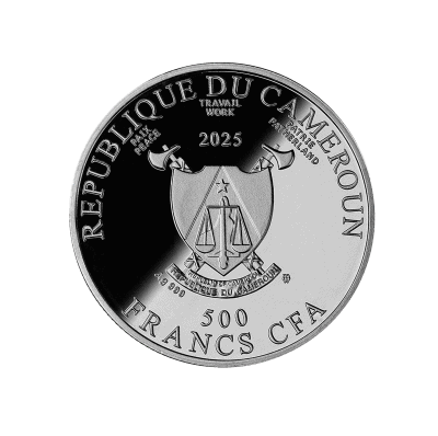 Cameroon - 2025 - 500 Francs - Year of the Snake Lunar Years RUTHENIUM