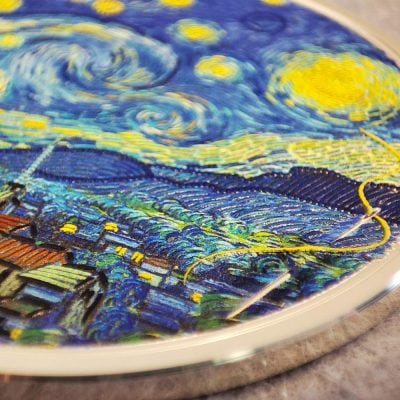 Palau - 2024 - 20 Dollars - Starry Night Van Gogh Embroidery Art