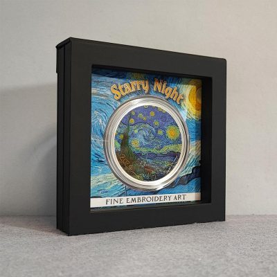 Palau - 2024 - 20 Dollars - Starry Night Van Gogh Embroidery Art