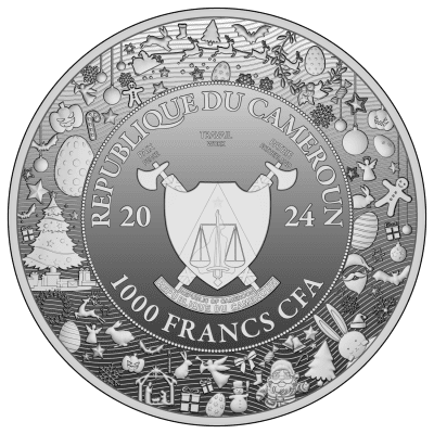 Cameroon - 2025 - 1000 Francs - Thanksgiving Precious Family Moments series 1oz silver