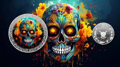 Cameroon - 2024 - 1000 Francs - Skull with Flowers – Dia de los Muertos series