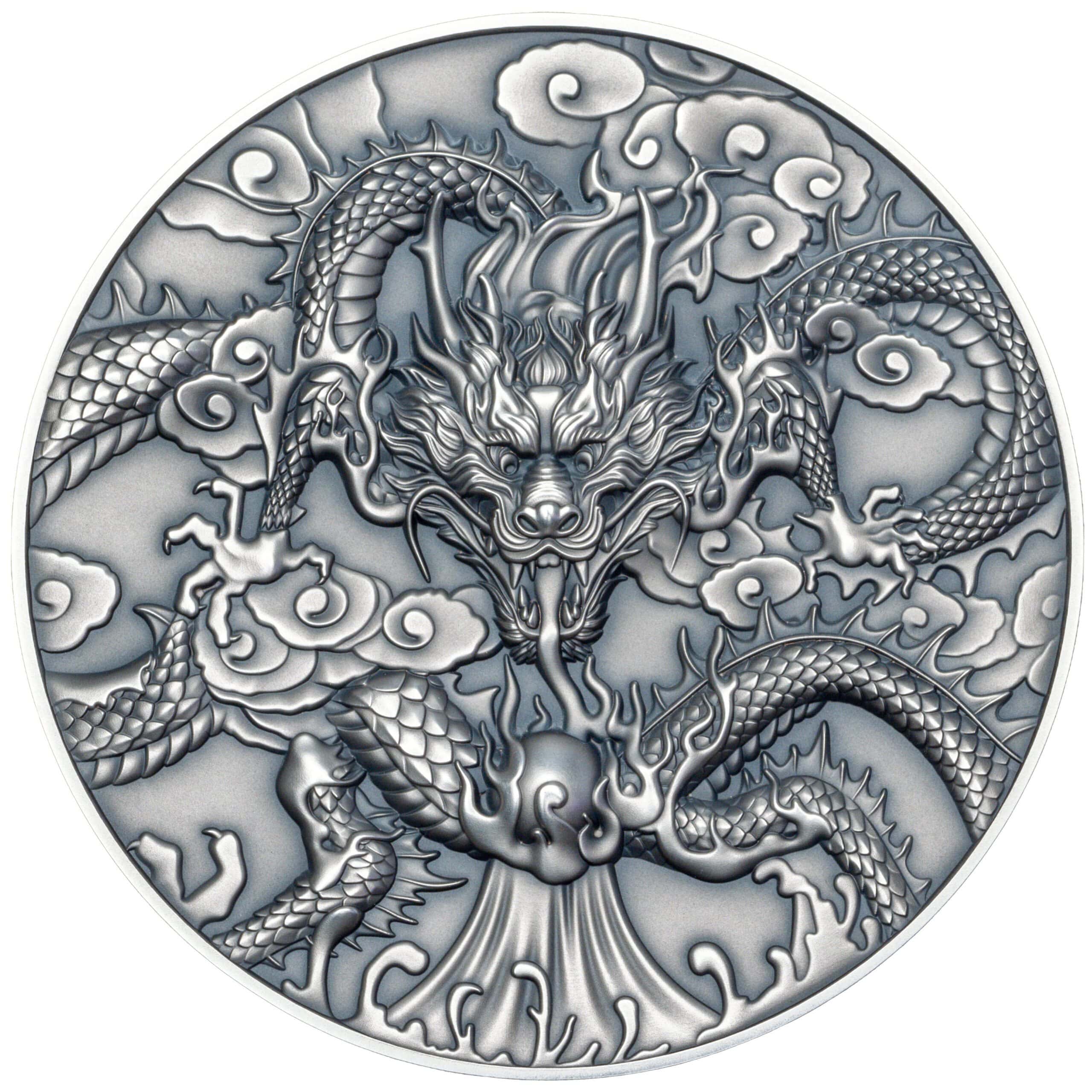 Niue - 2024 - 10 Dollars - Dragon Art Special Edition ANTIQUED