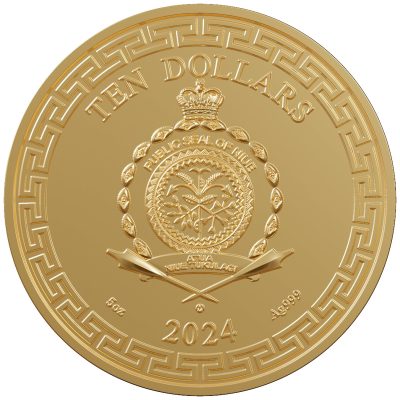 Niue - 2024 - 10 Dollars - Dragon Art Special Edition GILDED