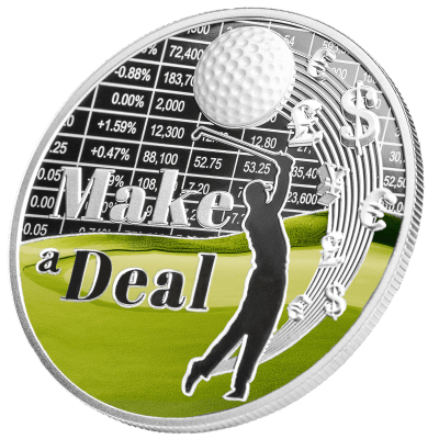 Niue - 2024 - 1 Dollar - Make a Deal Golf 1oz silver