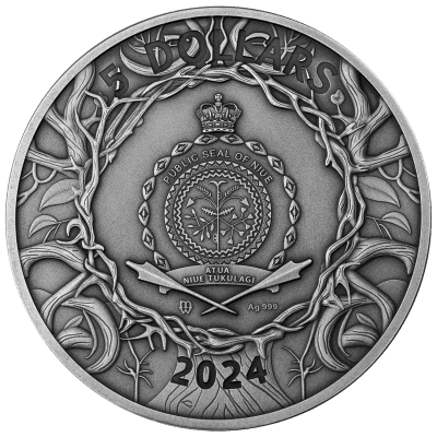 Niue - 2024 - 5 Dollars - Mystery Tree 2oz silver