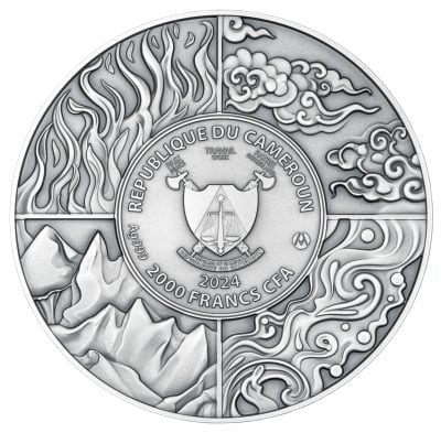 Cameroon - 2024 - 2000 Francs - Gnome Elemental Series 2oz silver