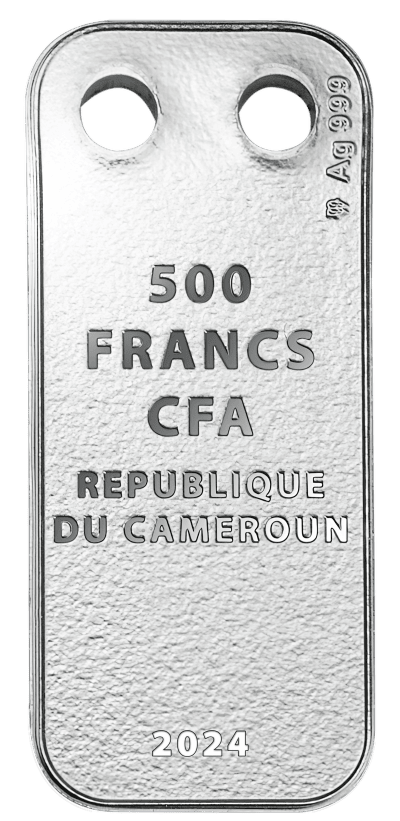 Cameroon - 2024 - 500 CFA Francs - Pendant Flower with Sapphire Opal