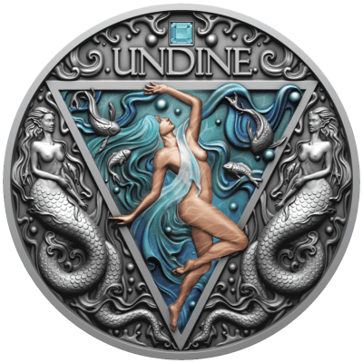 Cameroon - 2024 - 2000 Francs - Undine Elemental Series 2oz silver