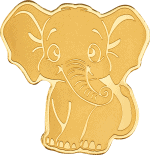 Palau - 2025 - 1 Dollar - Elephant SMALL GOLD